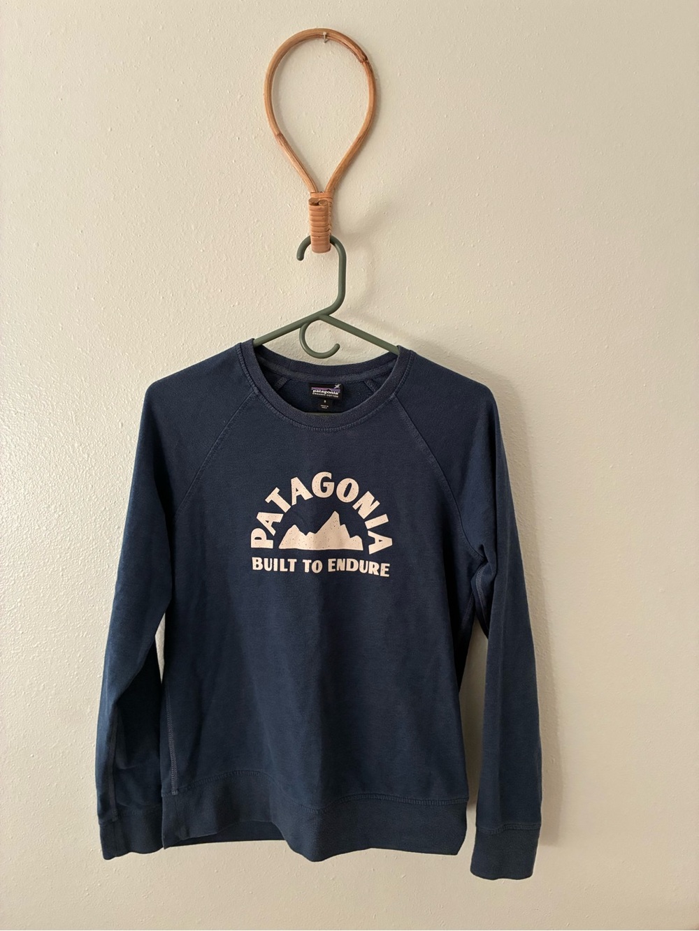 Patagonia “Built to Endure” Sweatshirt in Washed Navy